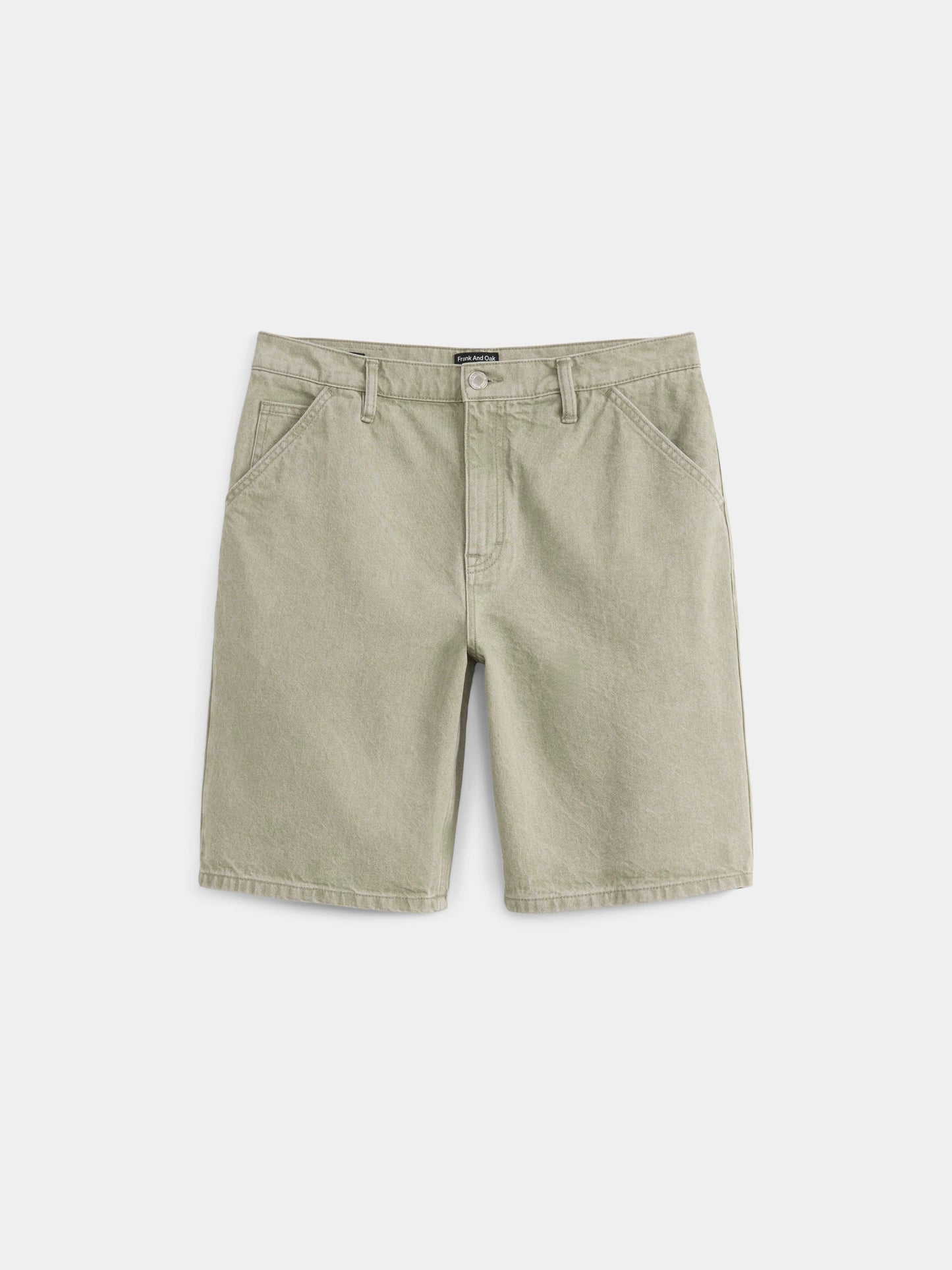 Natural-Dyed Organic Denim 10” Short — Soft Green