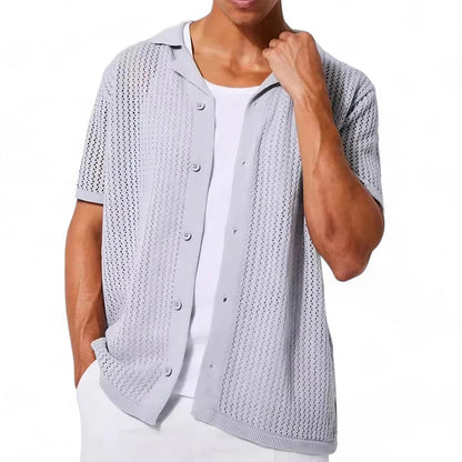 Silver Strand Hollow-Knit Summer Shirt