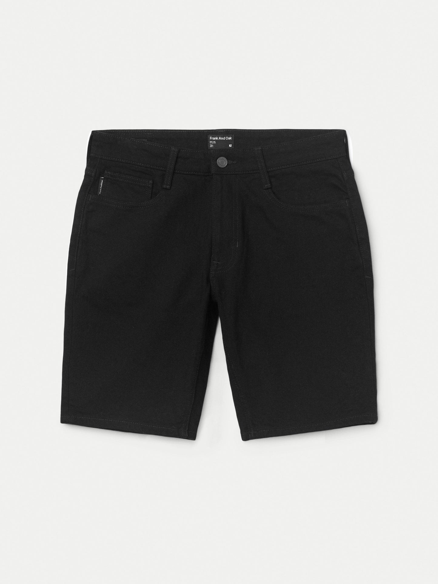 Slim Recycled Denim 10” Short — Black