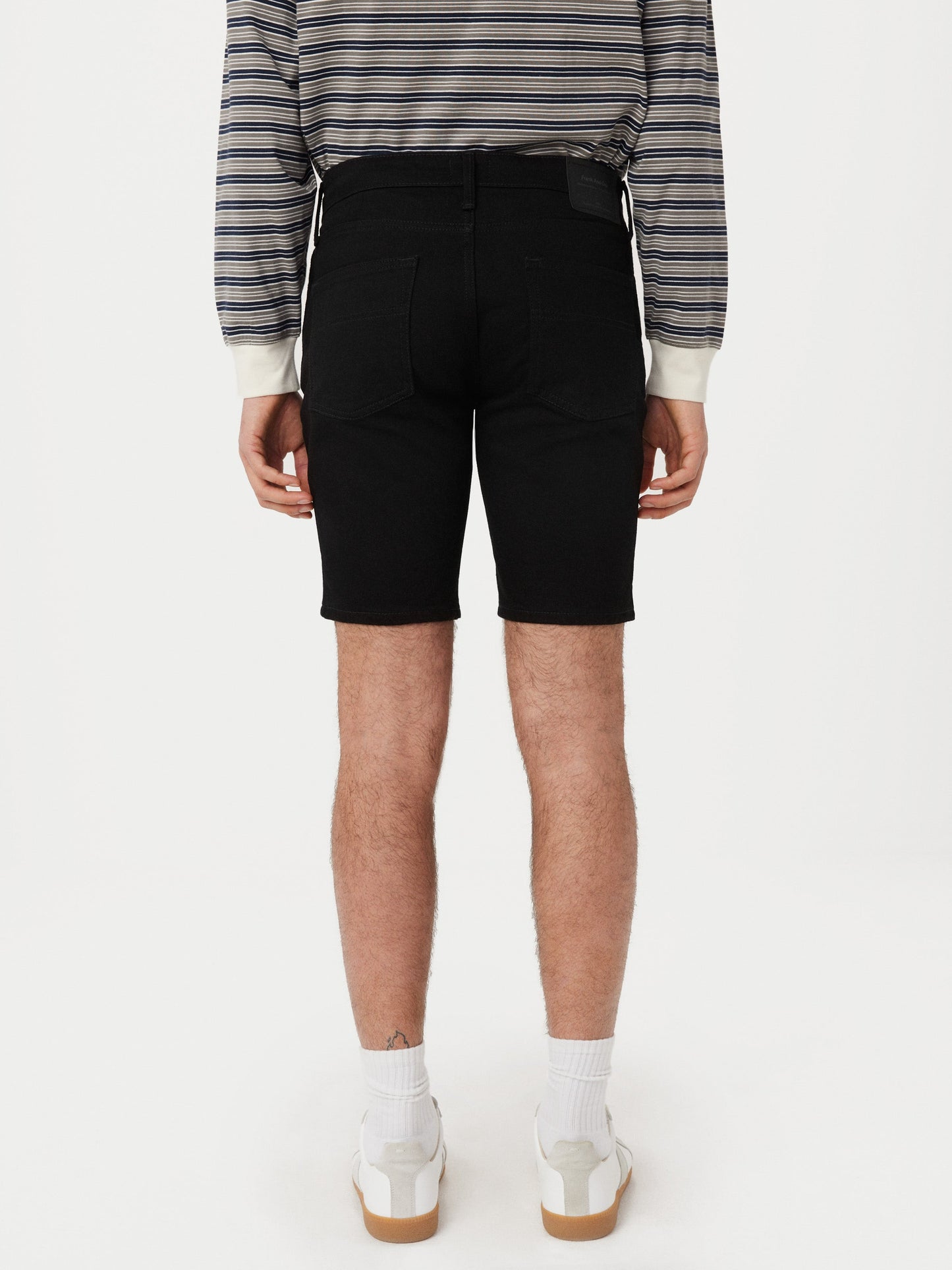 Slim Recycled Denim 10” Short — Black