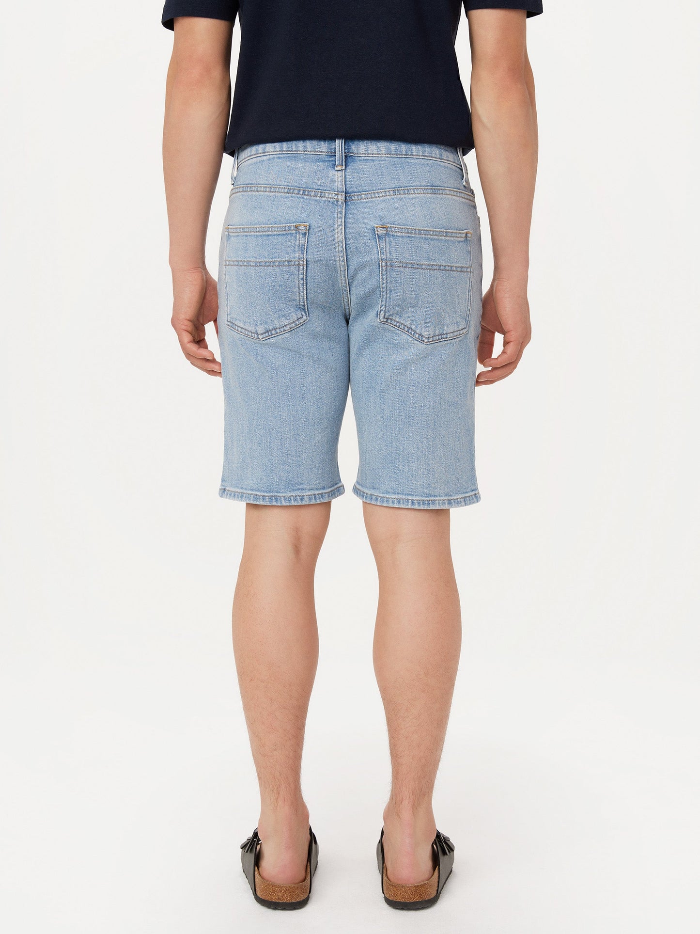 Slim Recycled Denim 10” Short — Washed Blue