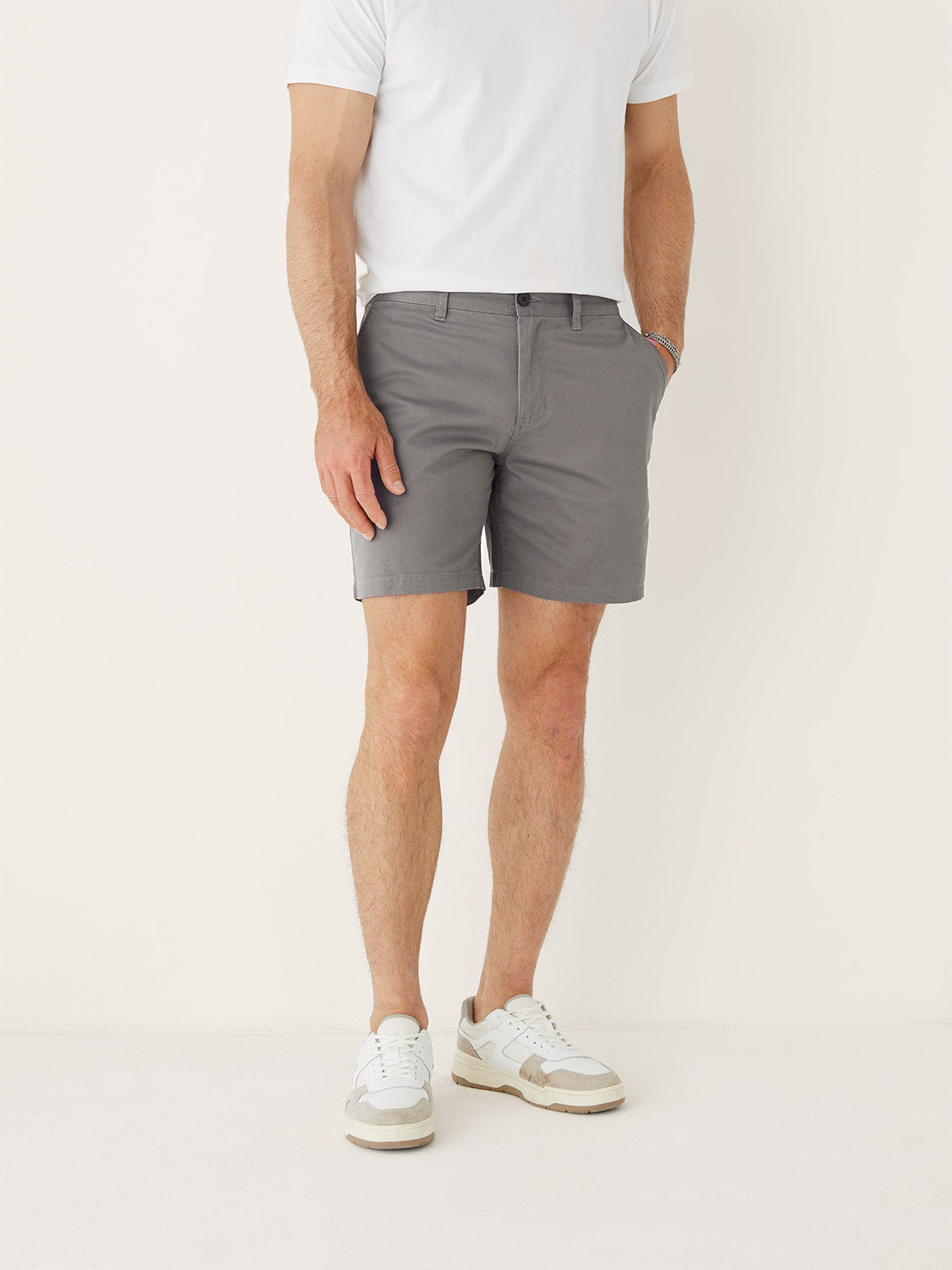 Recycled Cotton Chino 7” Short — Grey