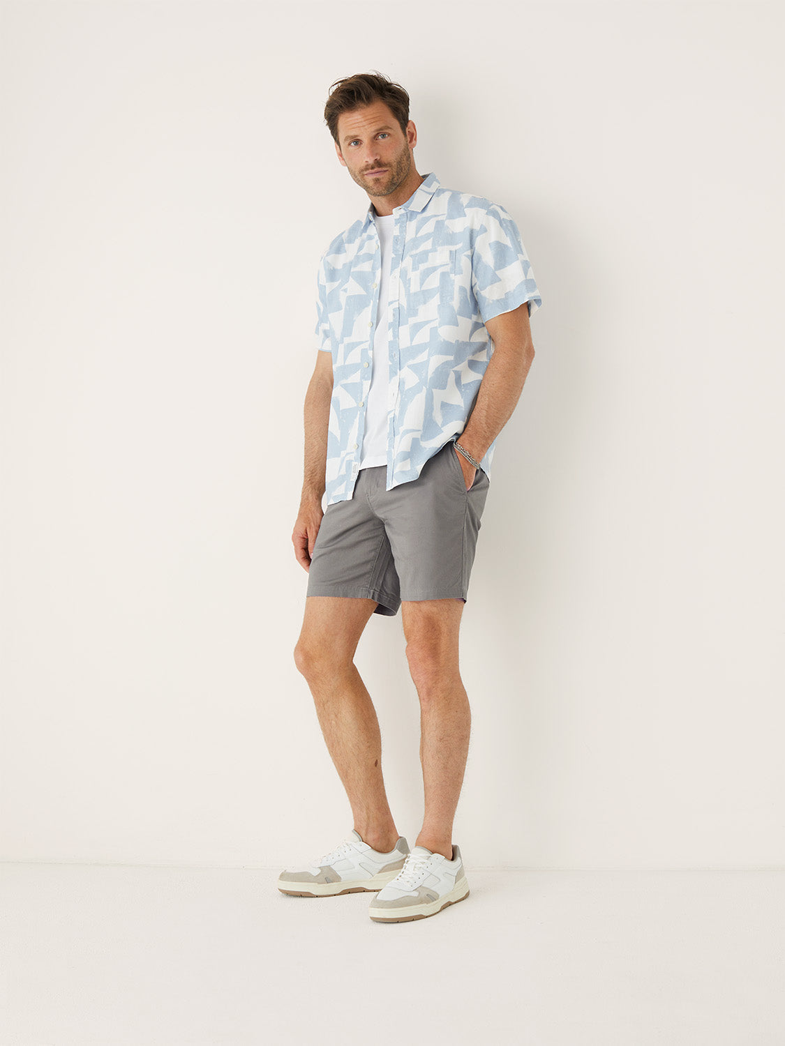 Recycled Cotton Chino 7” Short — Grey