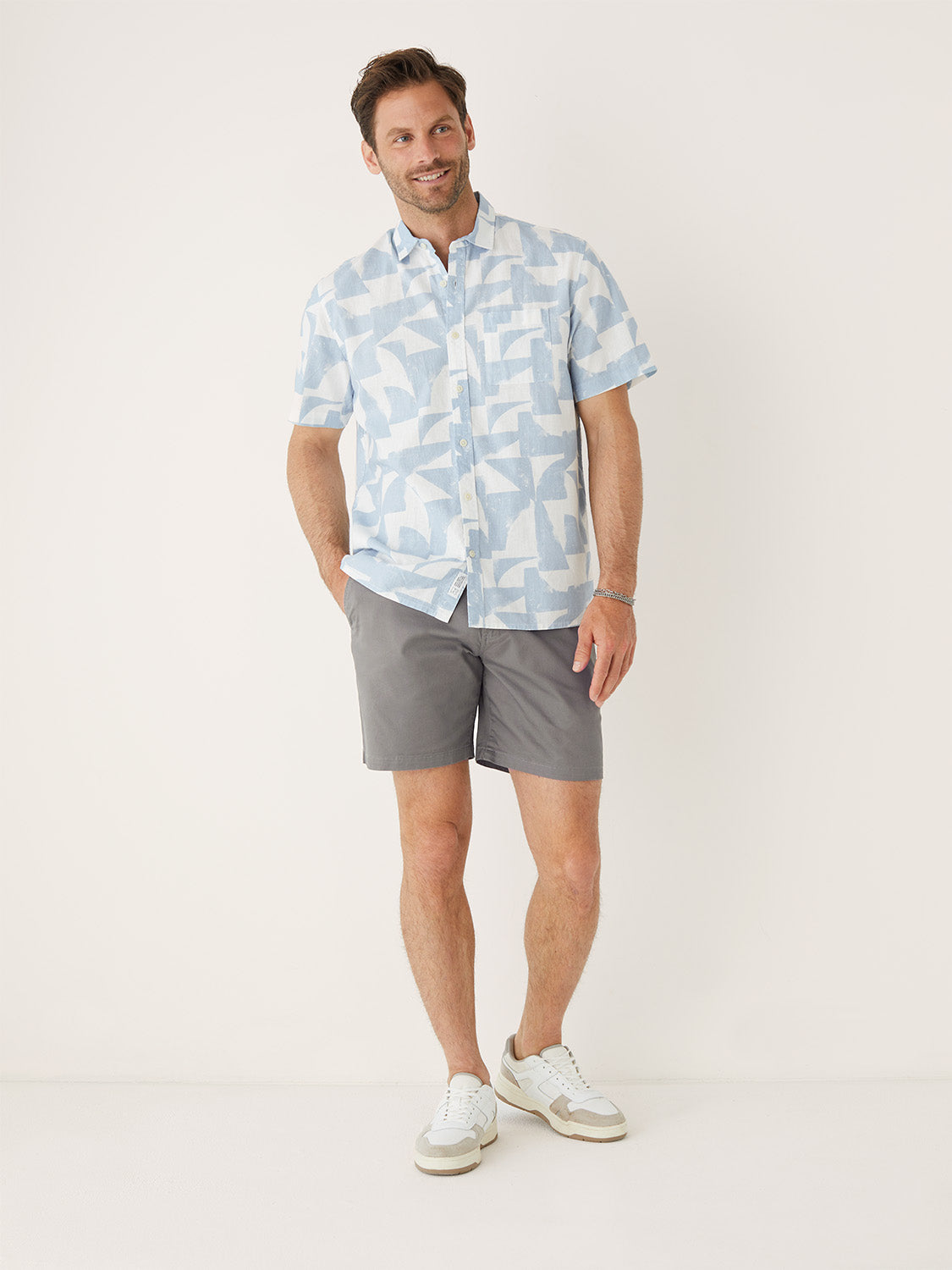 Recycled Cotton Chino 7” Short — Grey