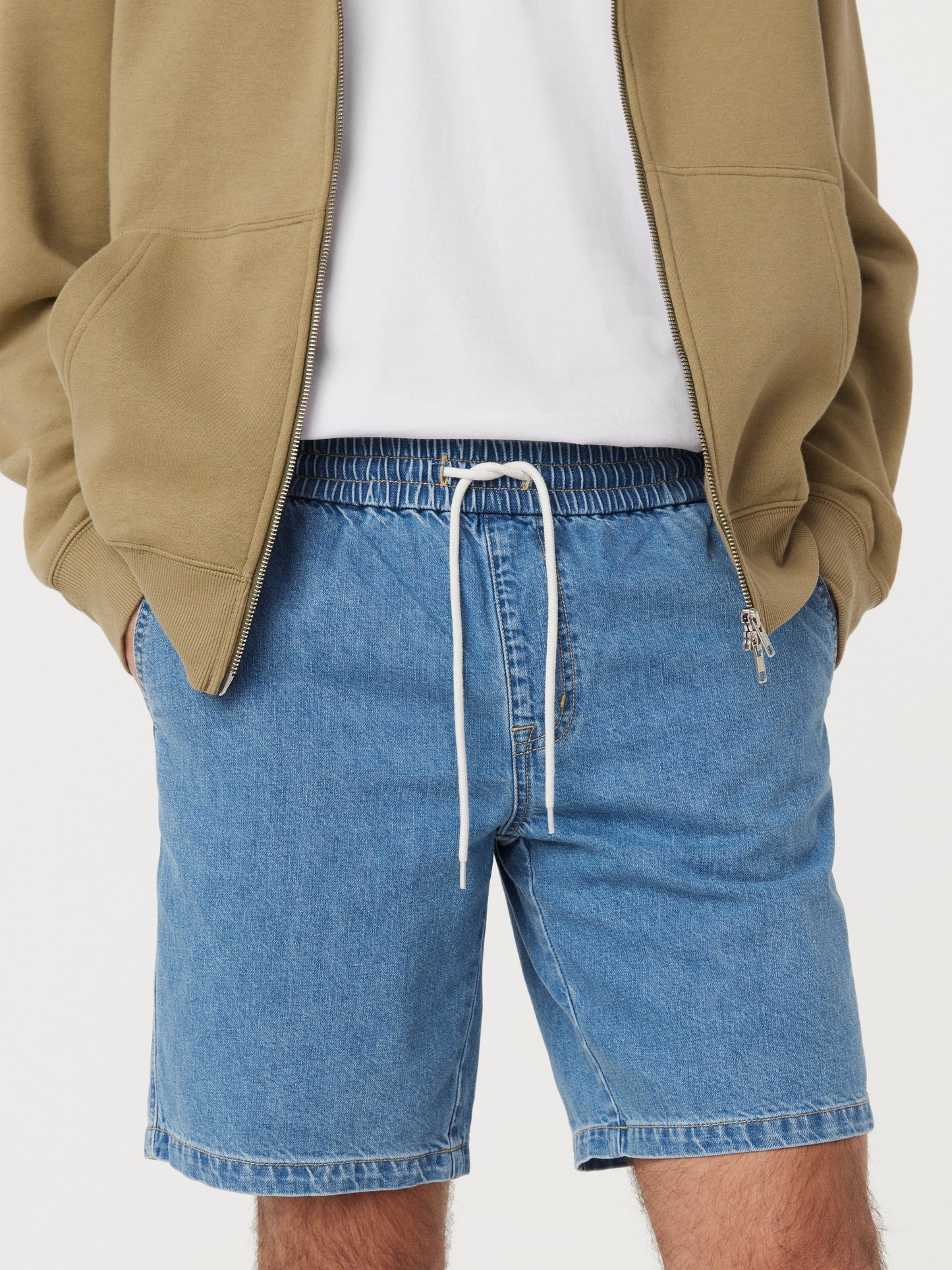 Relaxed Recycled Denim 9” Short — Washed Blue