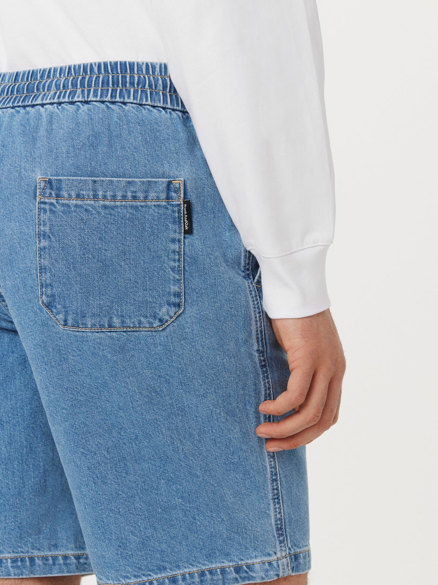 Relaxed Recycled Denim 9” Short — Washed Blue