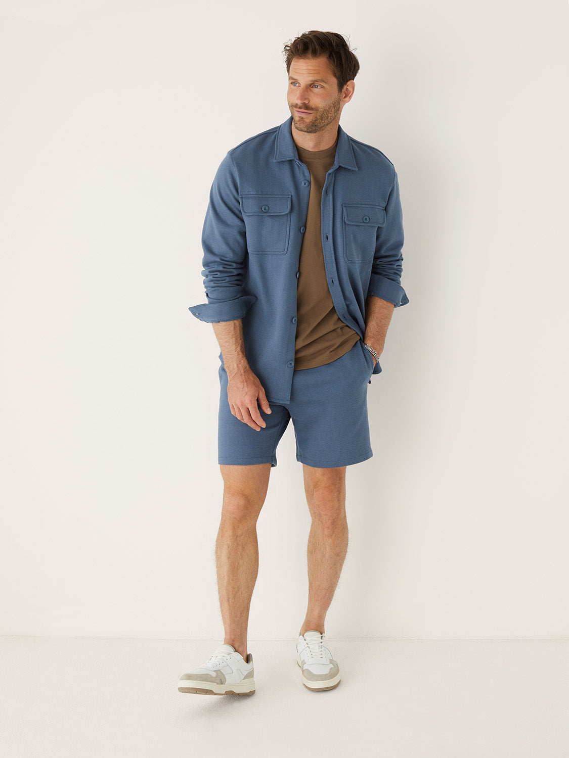 Organic French Terry 7” Short — Stormy Blue