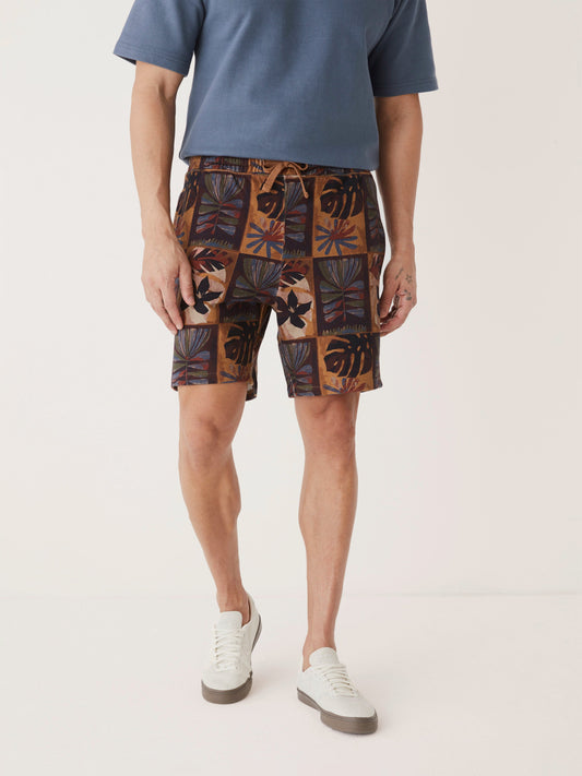 Printed Organic French Terry 7” Short — Burnt Sienna