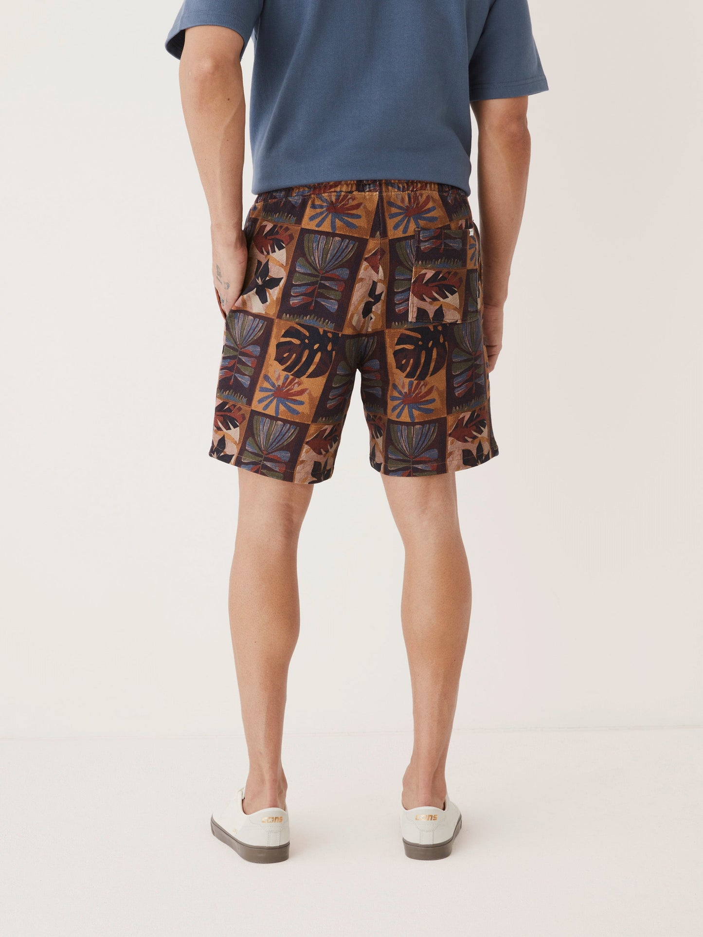 Printed Organic French Terry 7” Short — Burnt Sienna