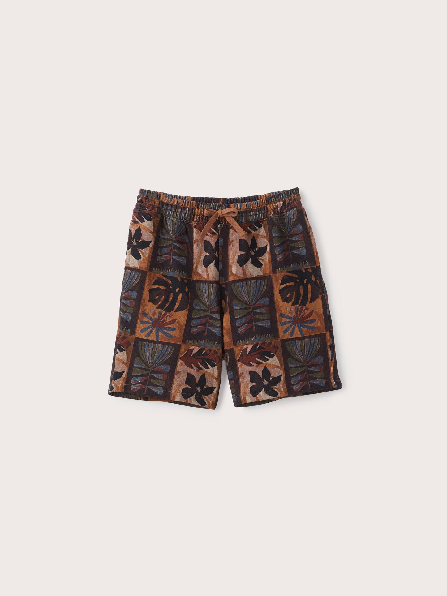 Printed Organic French Terry 7” Short — Burnt Sienna