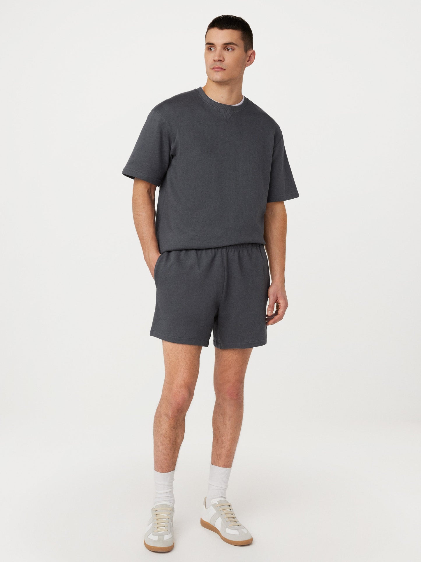 Organic French Terry 6” Short — Ash Blue