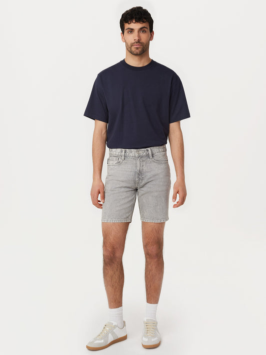 Slim Recycled Denim 8” Short — Vintage Grey