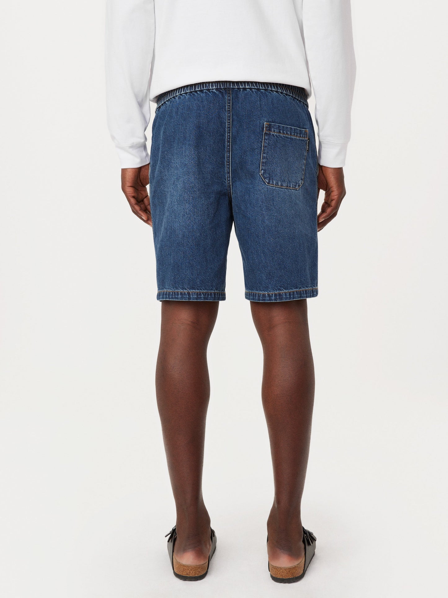 Relaxed Recycled Denim 9” Short — Washed Blue
