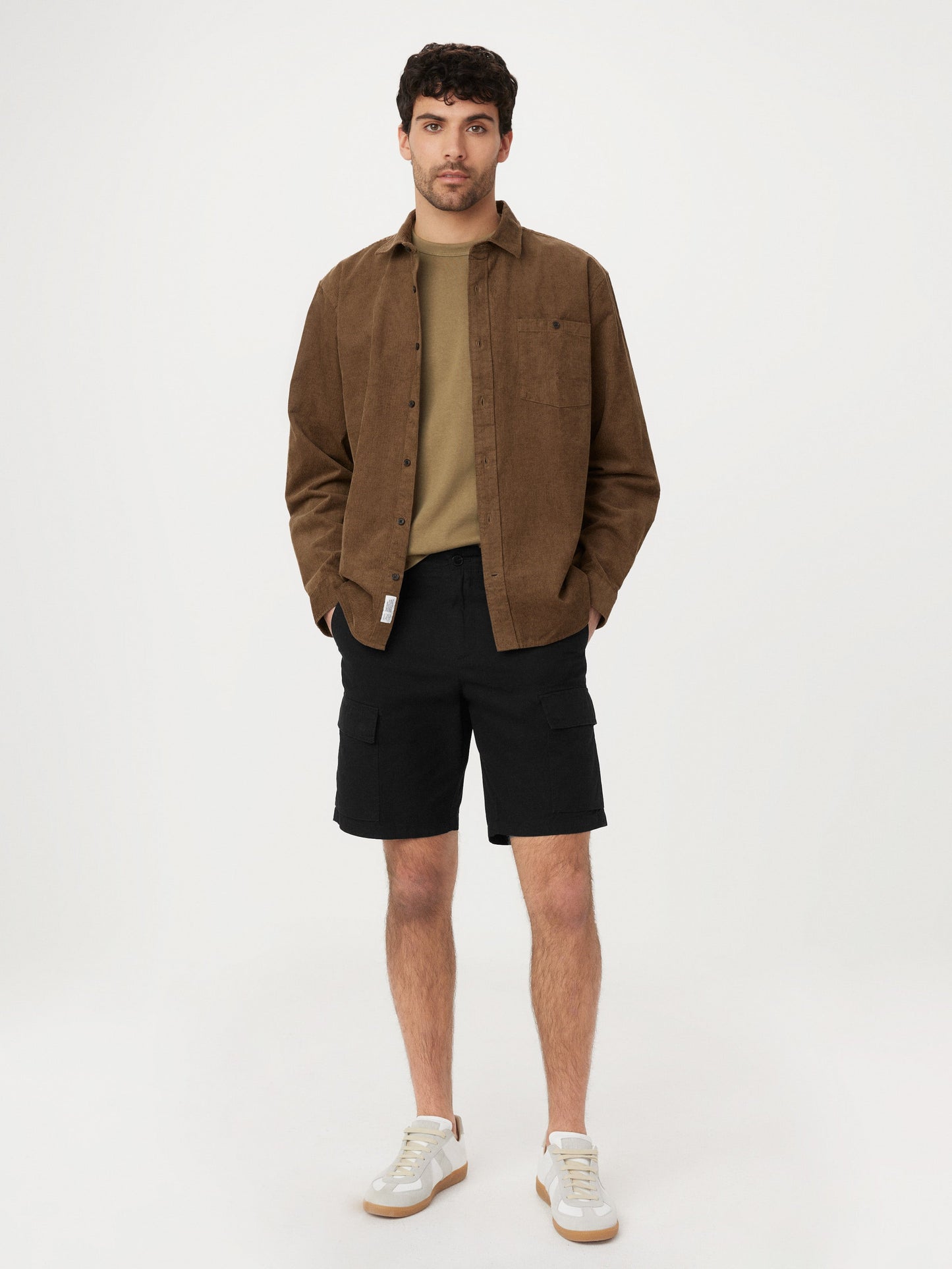 Organic Typewriter Cotton 10” Cargo Short — Black