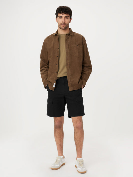 Organic Typewriter Cotton 10” Cargo Short — Black