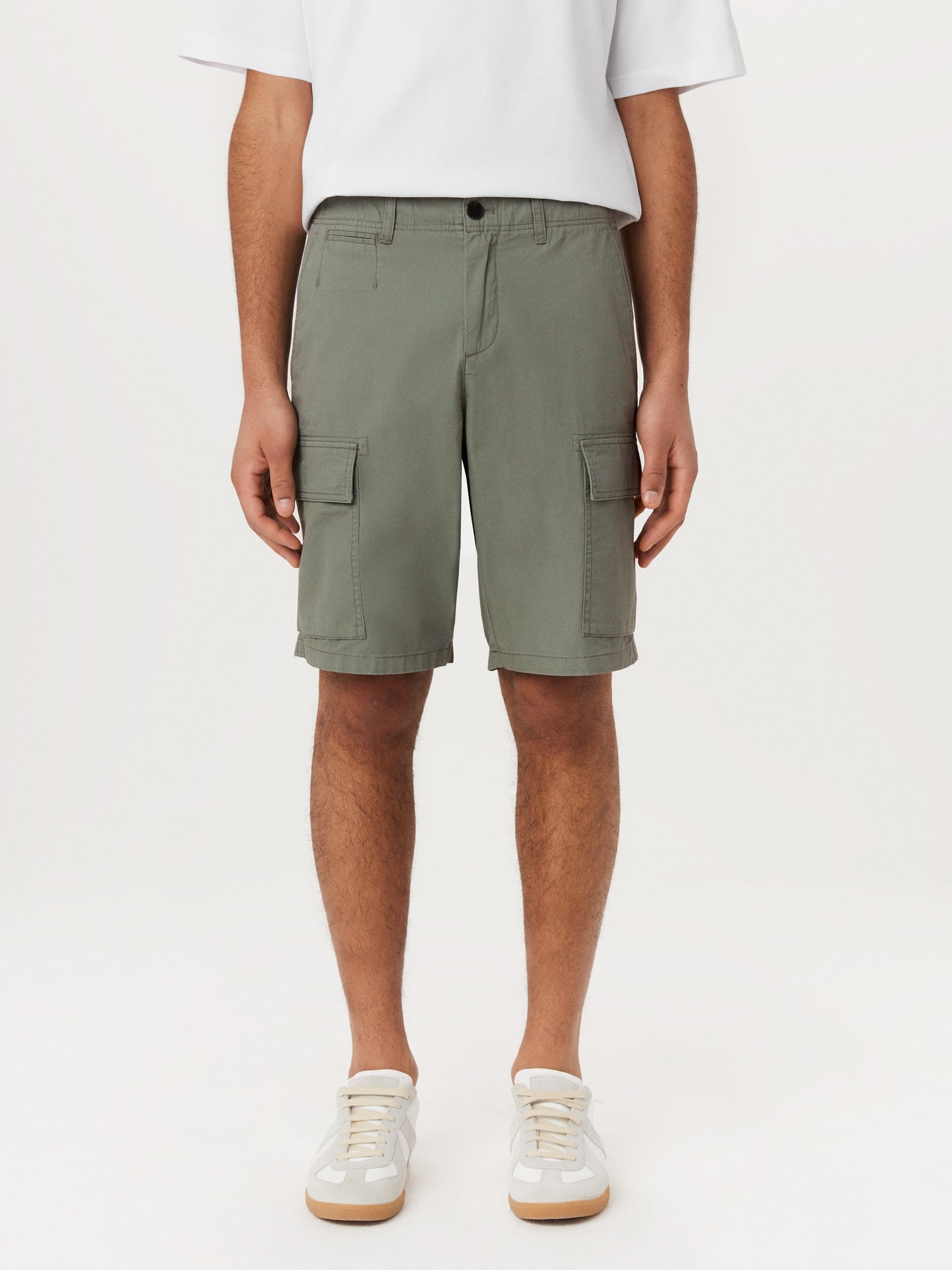 Organic Typewriter Cotton 10” Cargo Short — Boreal Green