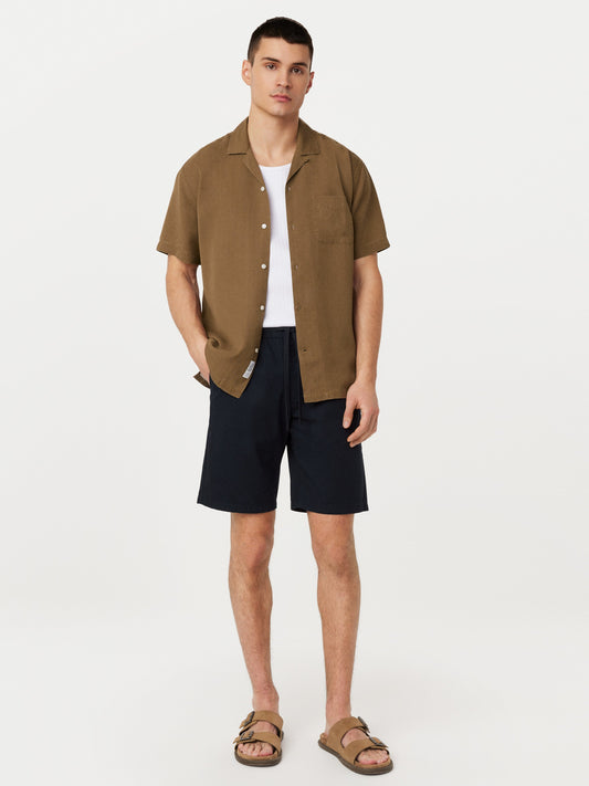 Organic Typewriter Cotton 10” Short — Deep Blue