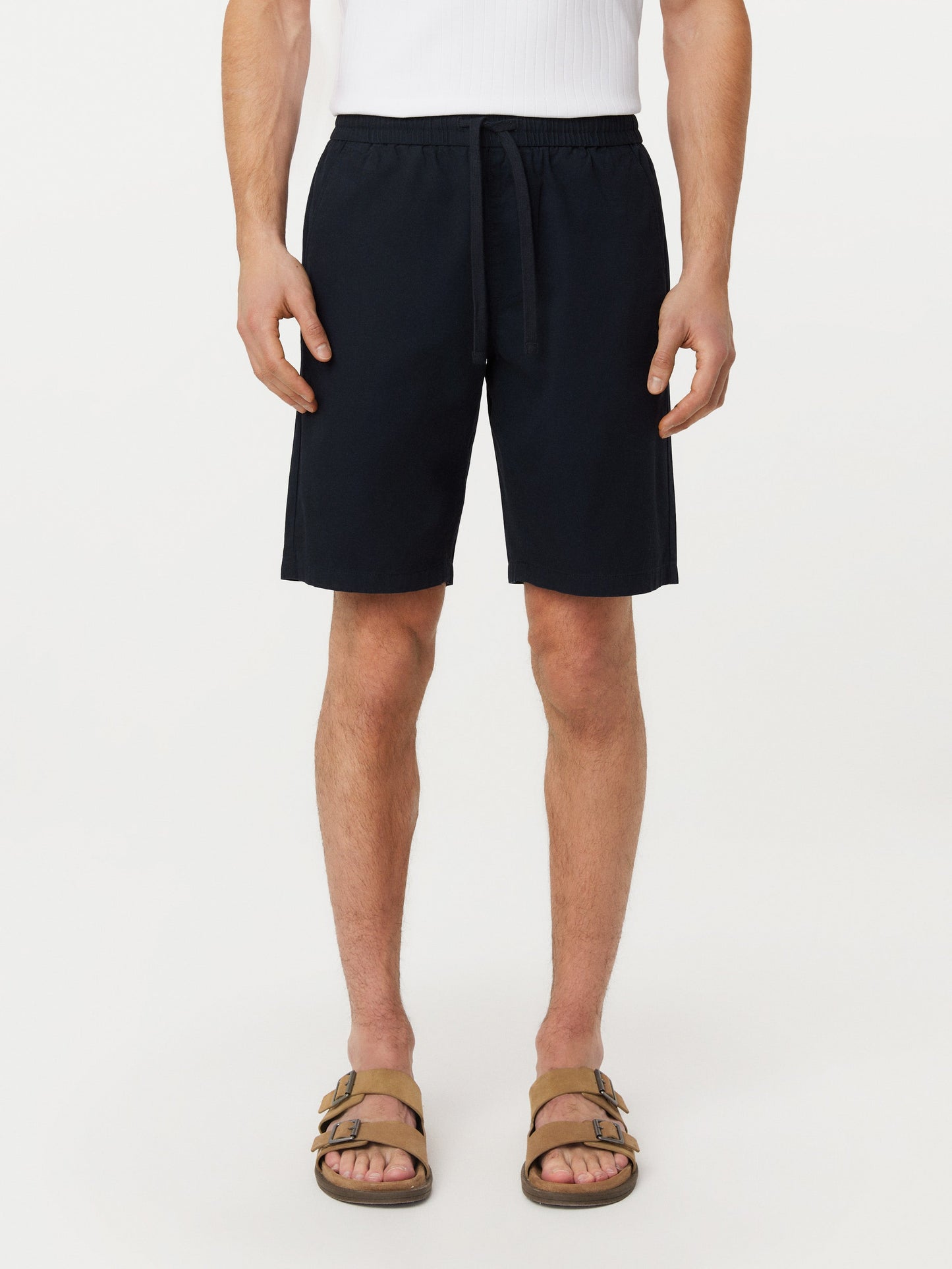 Organic Typewriter Cotton 10” Short — Deep Blue