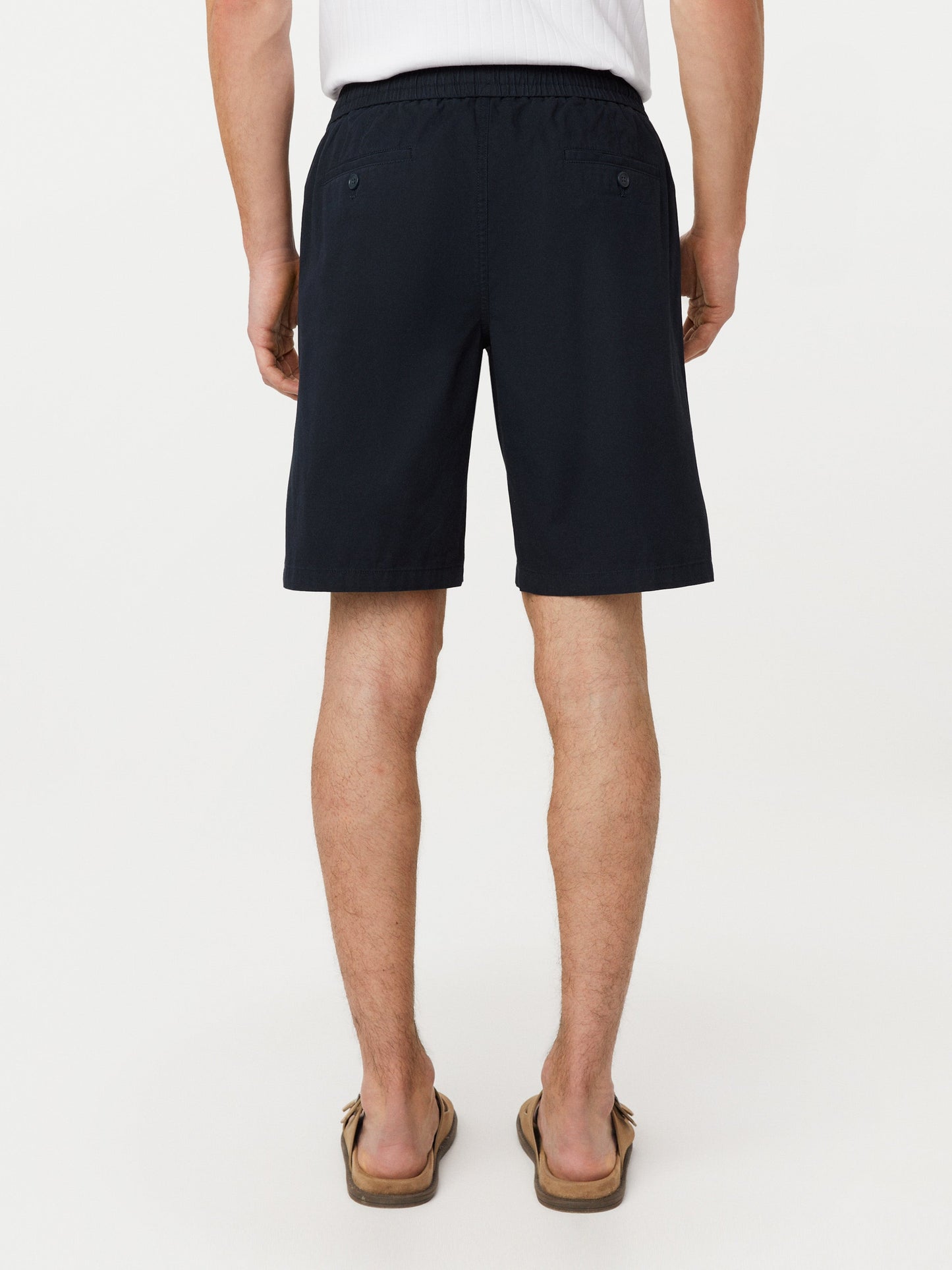 Organic Typewriter Cotton 10” Short — Deep Blue