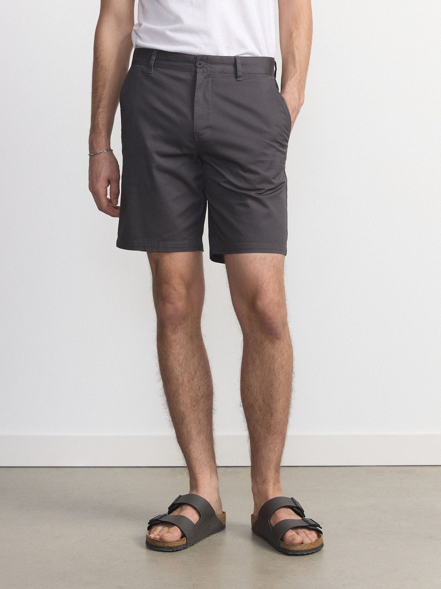 Organic Cotton-Twill 9” Short — Iron Grey
