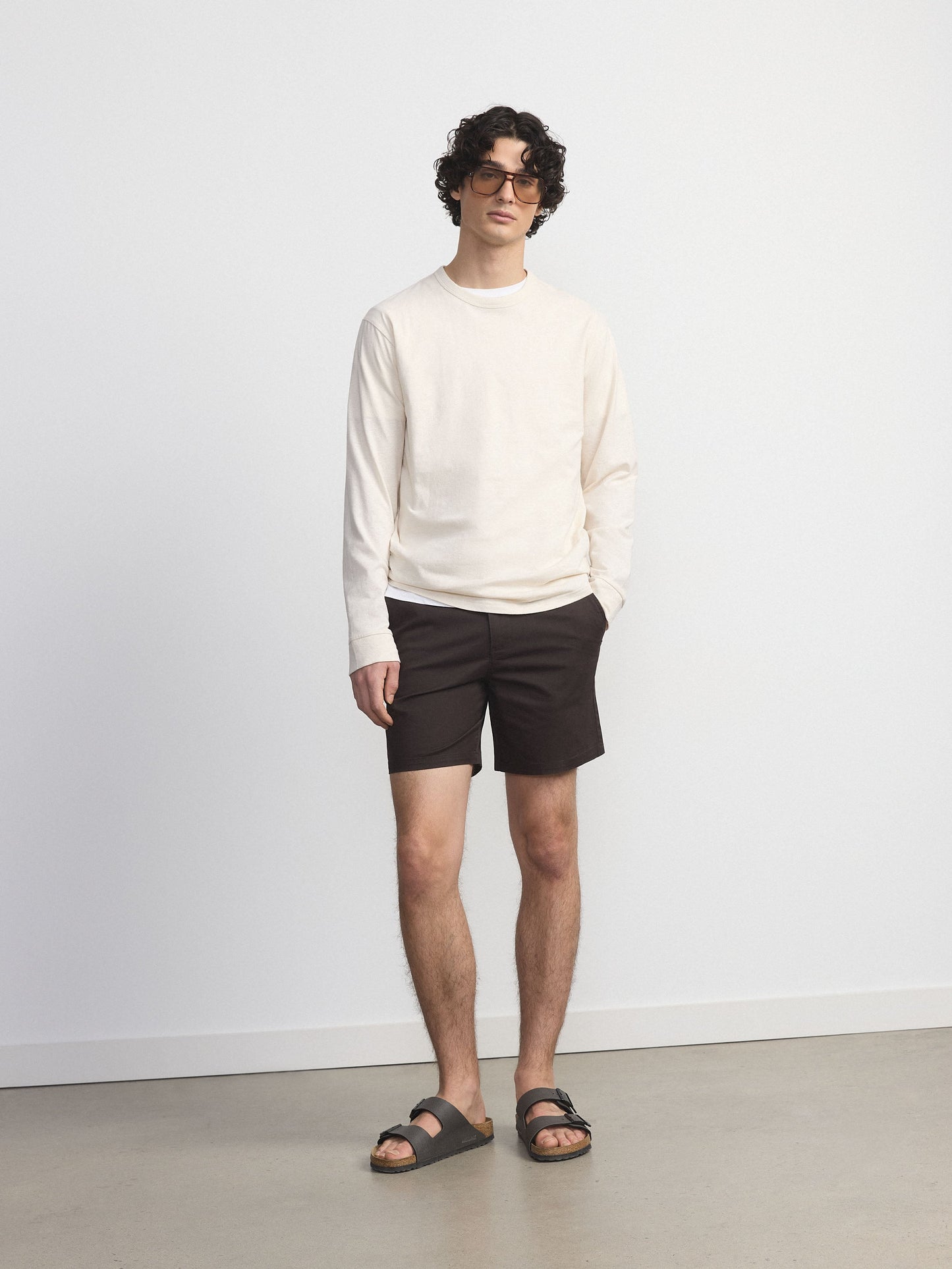 Organic Cotton-Twill 7” Short — Dark Chocolate