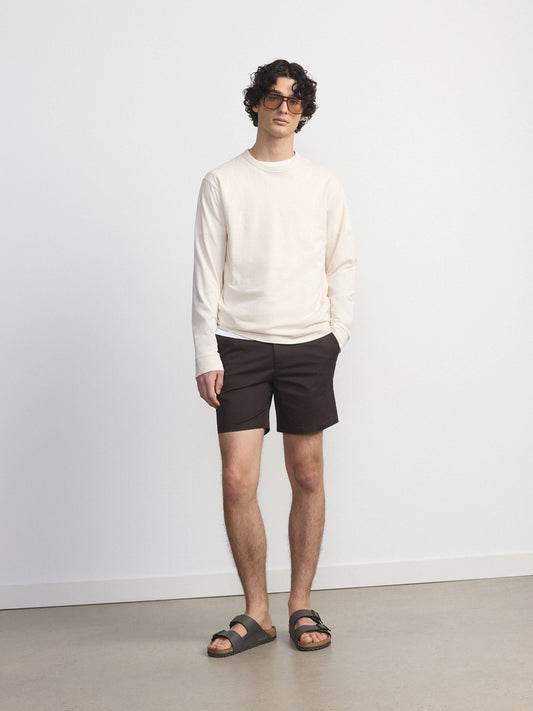 Organic Cotton-Twill 7” Short — Dark Chocolate