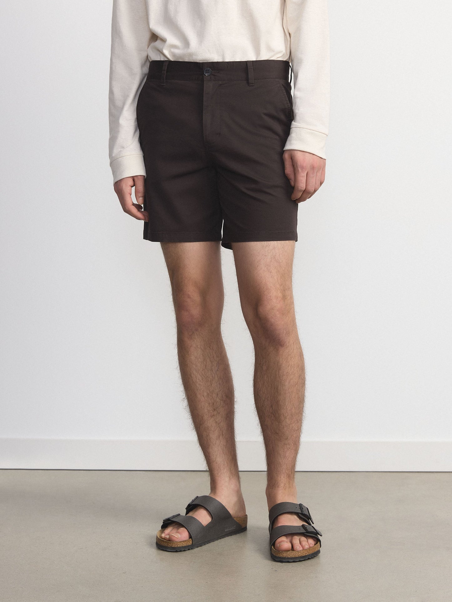 Organic Cotton-Twill 7” Short — Dark Chocolate