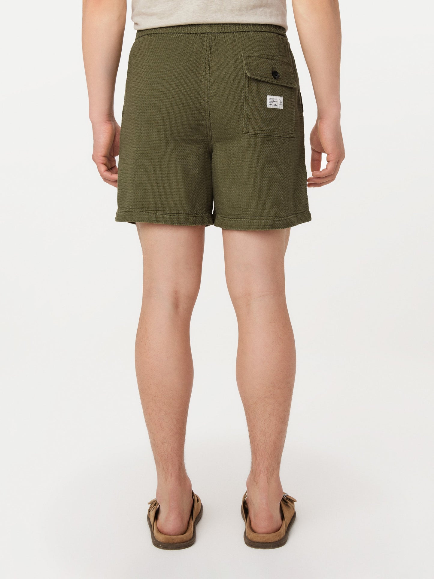 Organic Textured Cotton 6” Short — Martini Olive