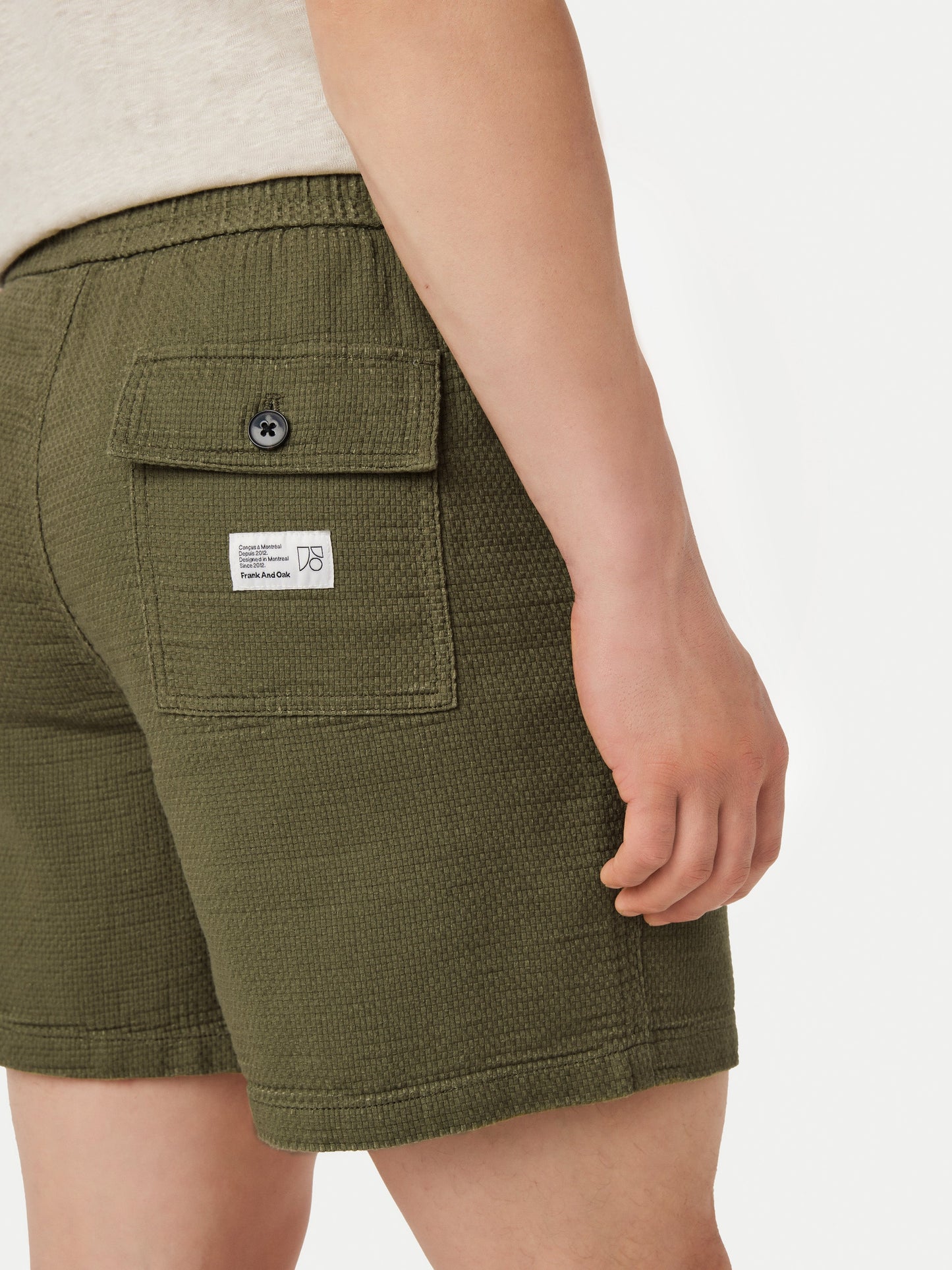 Organic Textured Cotton 6” Short — Martini Olive