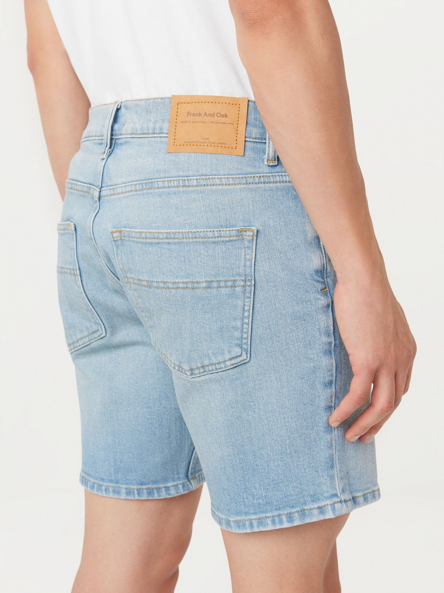 Slim Recycled Denim 8” Short — Vintage Blue