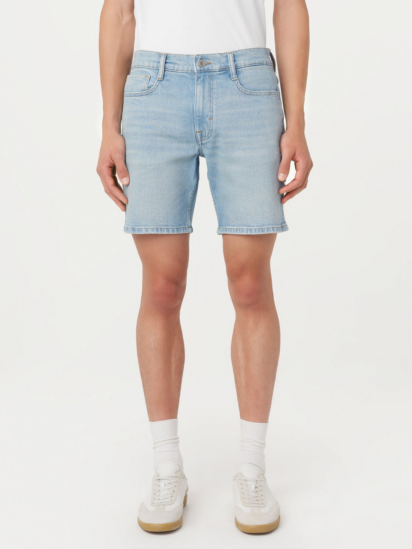 Slim Recycled Denim 8” Short — Vintage Blue