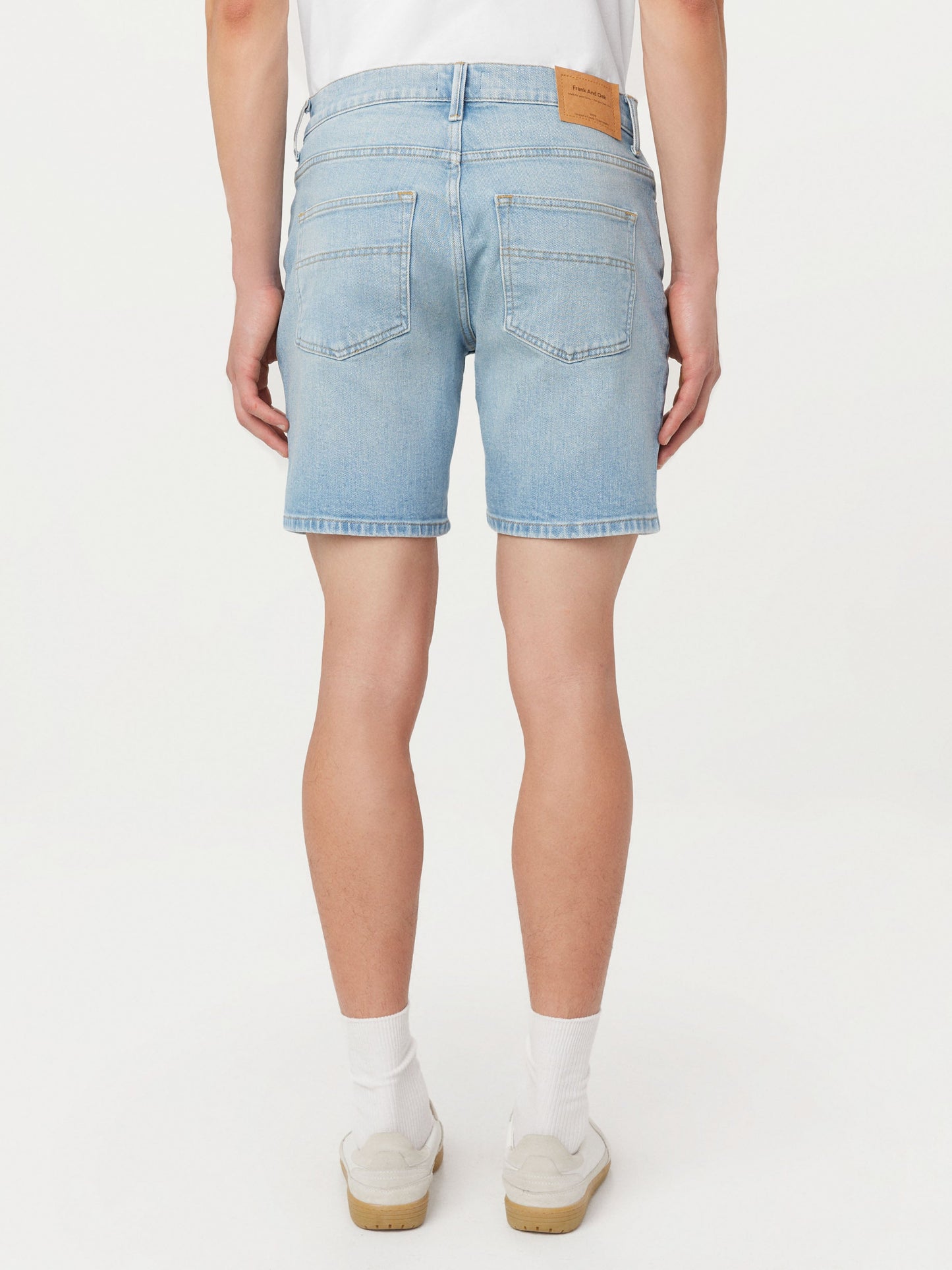 Slim Recycled Denim 8” Short — Vintage Blue