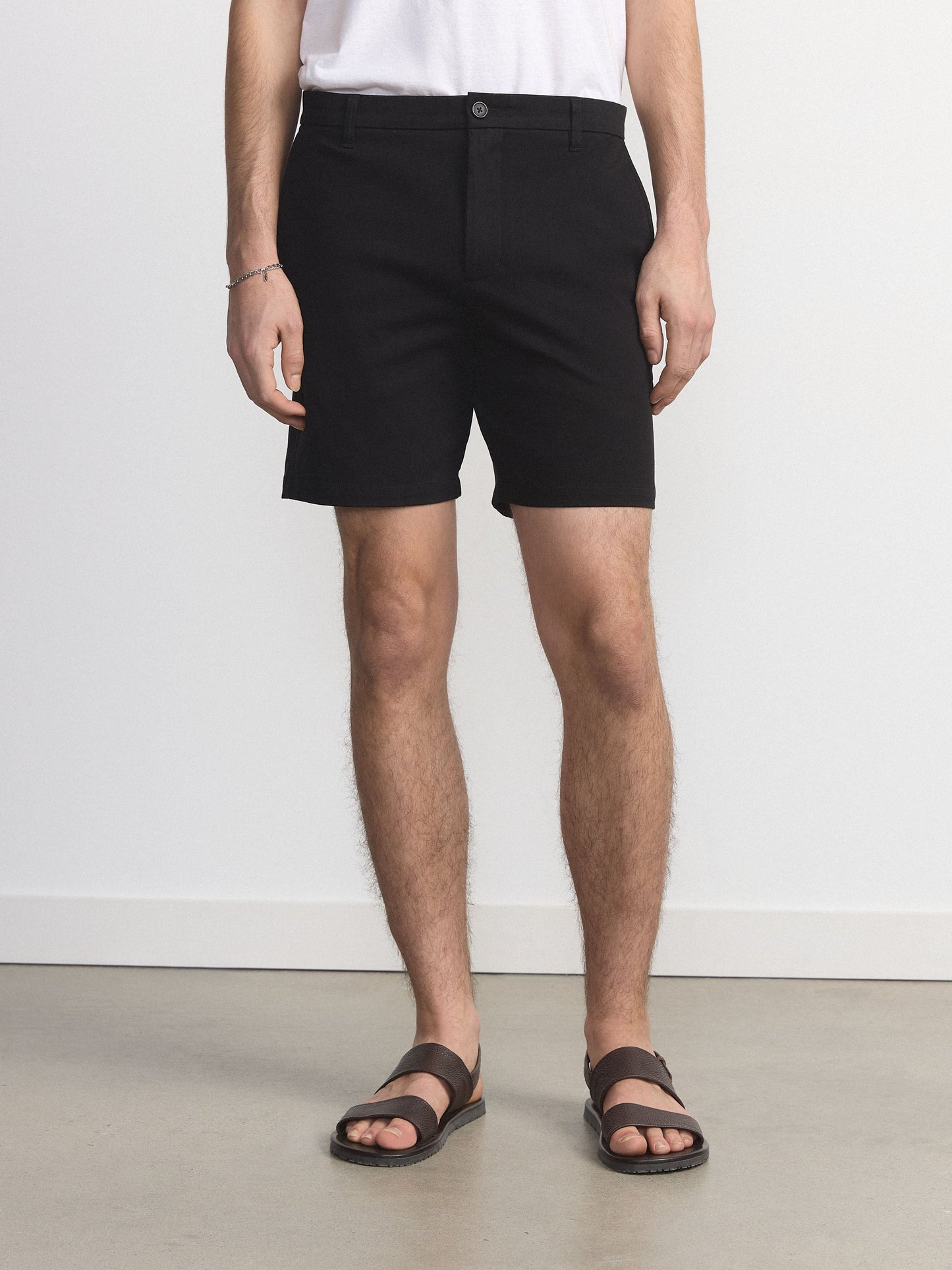 Stretch Organic Twill 7” Short — Black