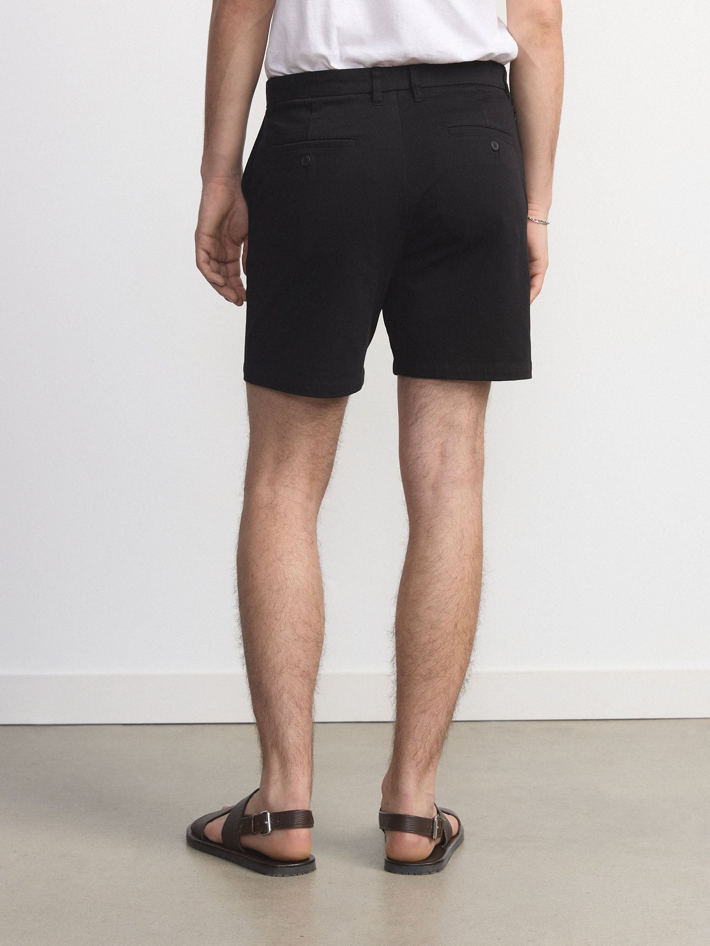 Stretch Organic Twill 7” Short — Black