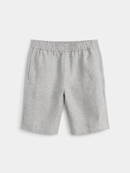 Pure Linen 10” Short — Grey