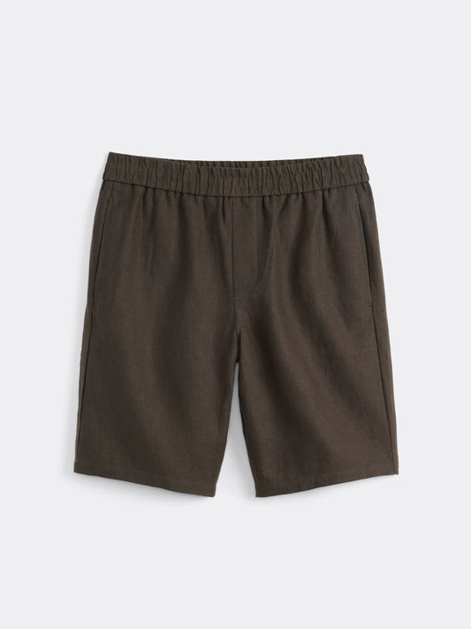 Pure Linen 10” Short — Black Olive