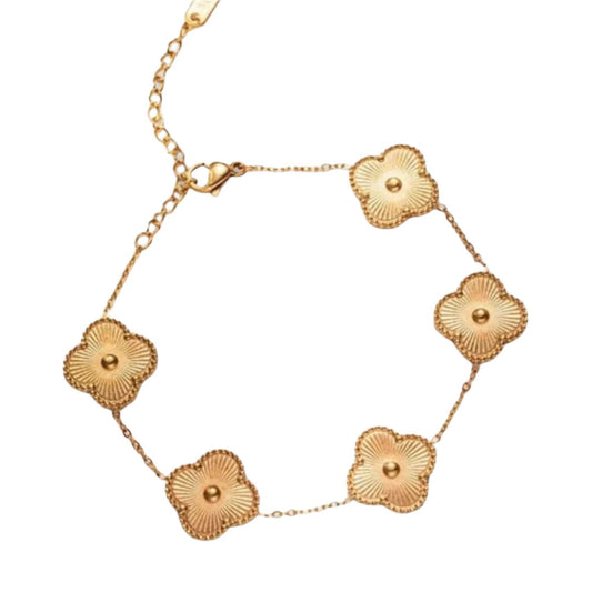 Fortuna Gold Clover Bracelet