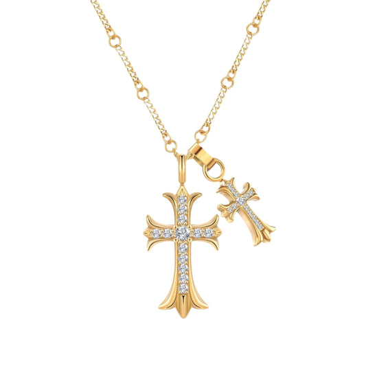 Eternal Cross Duo Necklace