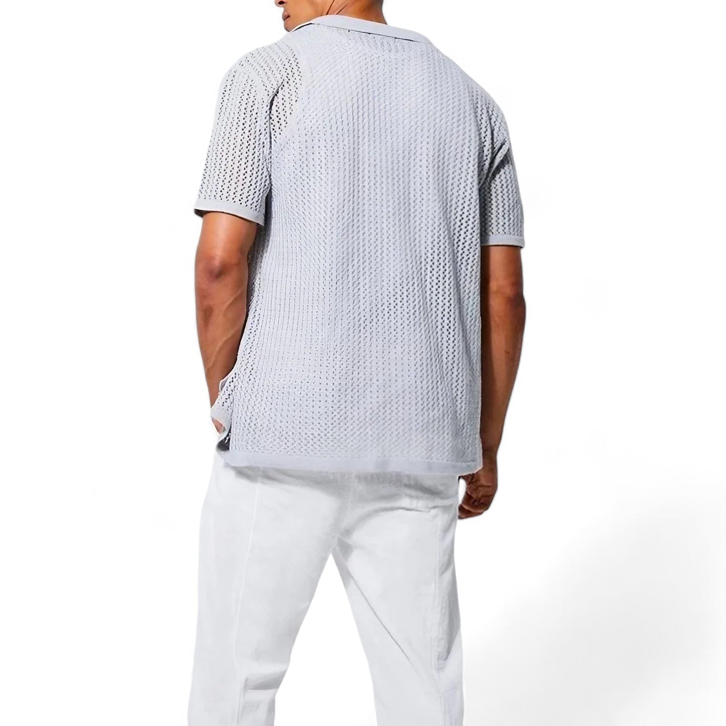 Silver Strand Hollow-Knit Summer Shirt