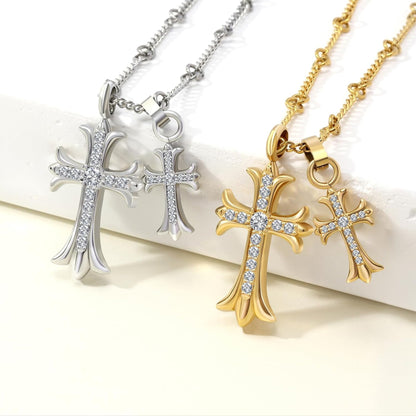 Eternal Cross Duo Necklace