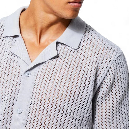 Silver Strand Hollow-Knit Summer Shirt