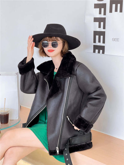 ANNABELLE | AVIATOR SHEEPSKIN JACKET