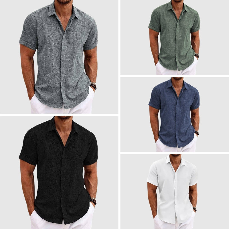 Bruno Amalfi Refined Linen Button-Up