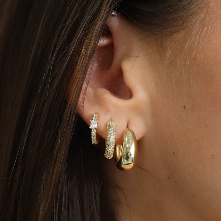 Solana Dome Earrings in Gold