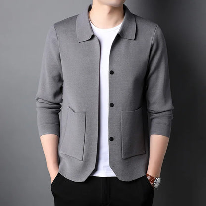 Luciano Amalfi Button-Up Knit Jacket