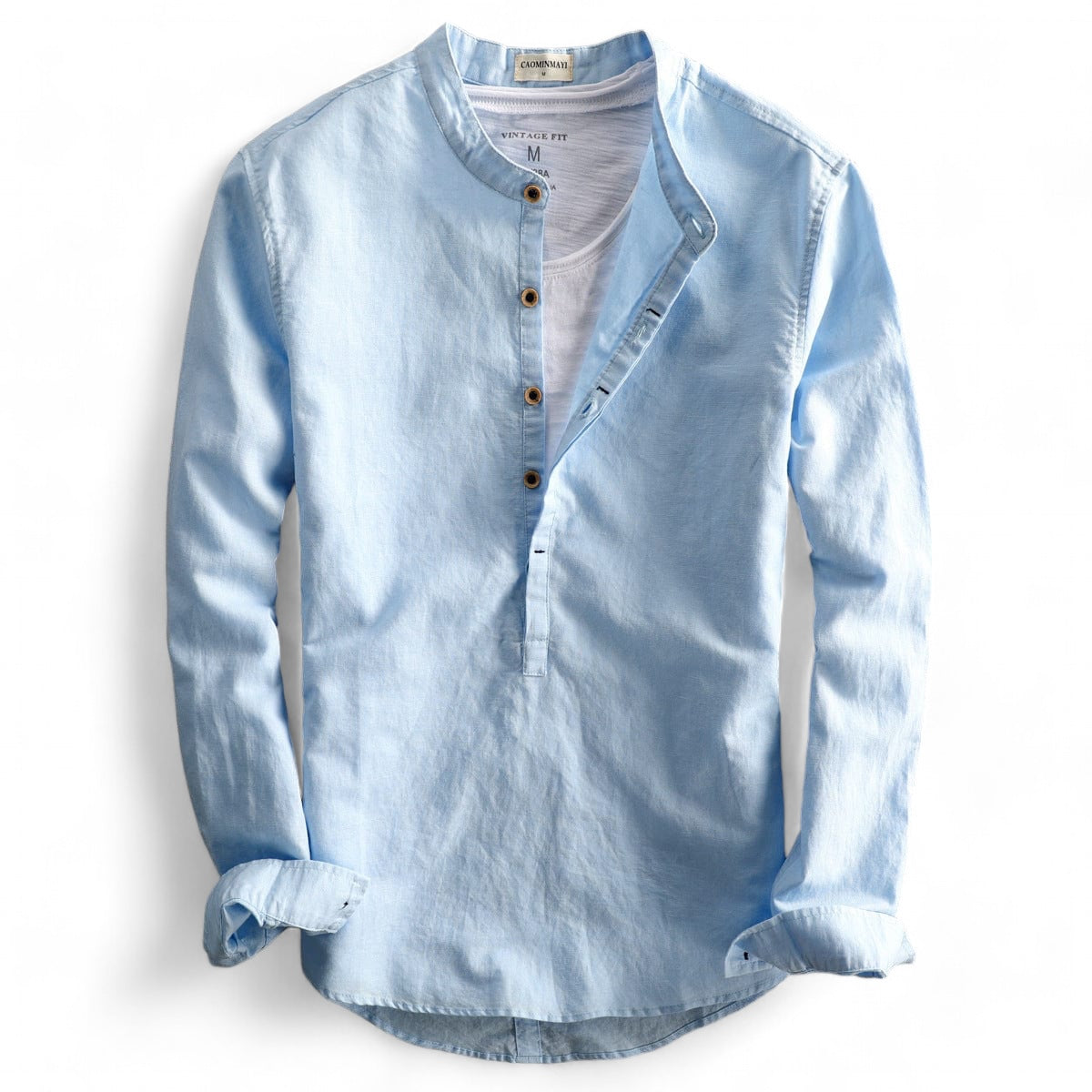 Brunello Craft Casual Linen Henley