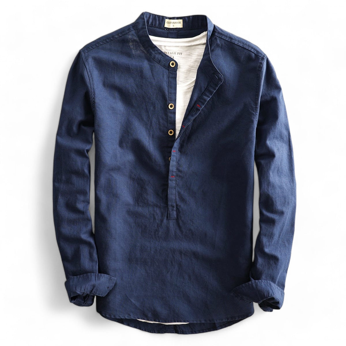 Brunello Craft Casual Linen Henley