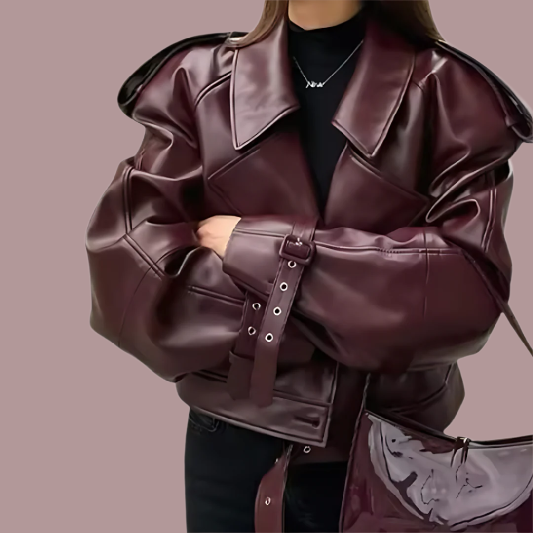 RILEY | BURGUNDY LEATHER JACKET