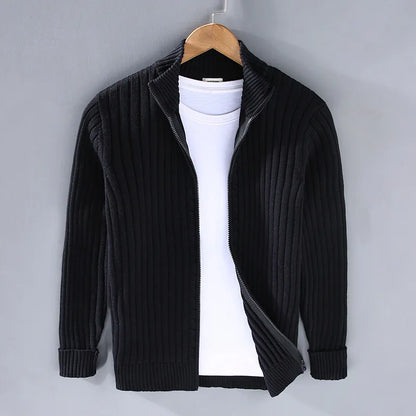 Dylan Stand Collar Cotton Cardigan