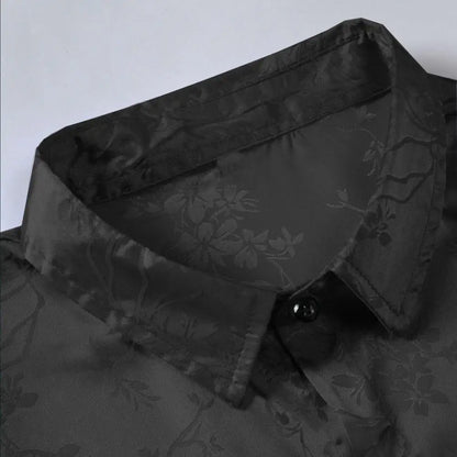 Sam Carter's Midnight Noir Silk Shirt